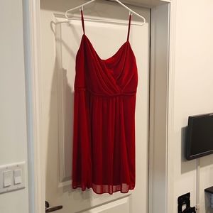 David's Bridal Red bridesmaid dress
